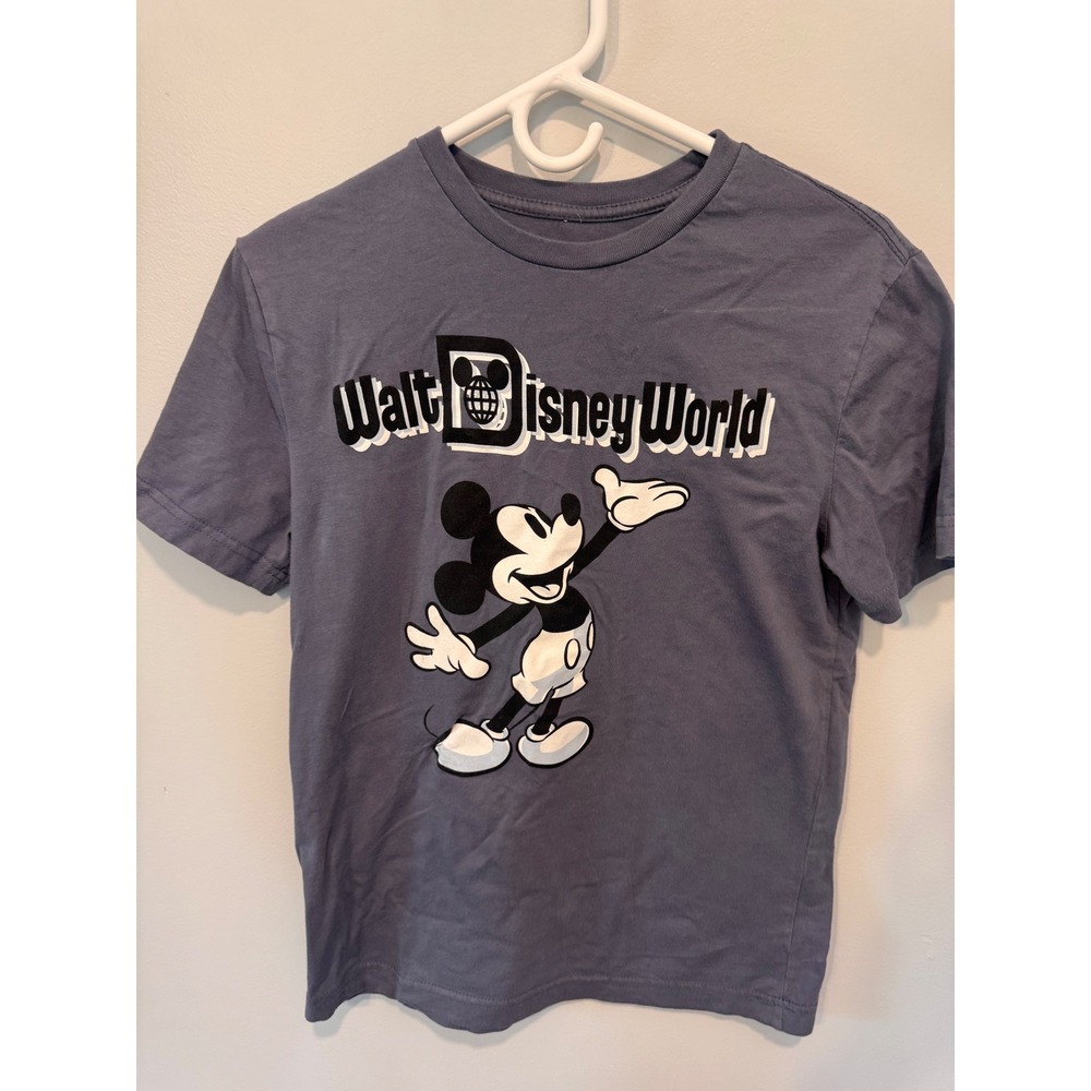 Walt Disney World Mickey Mouse Gray Graphic T-Shirt Women's Small